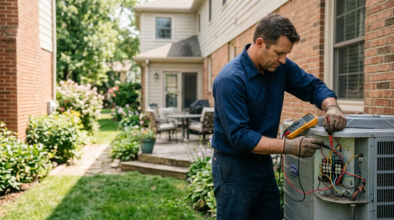 HVAC technician working near Clearfield, PA
